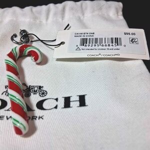 COACH Candy Cane Earring CAV48 BRAND-NEW w/tags